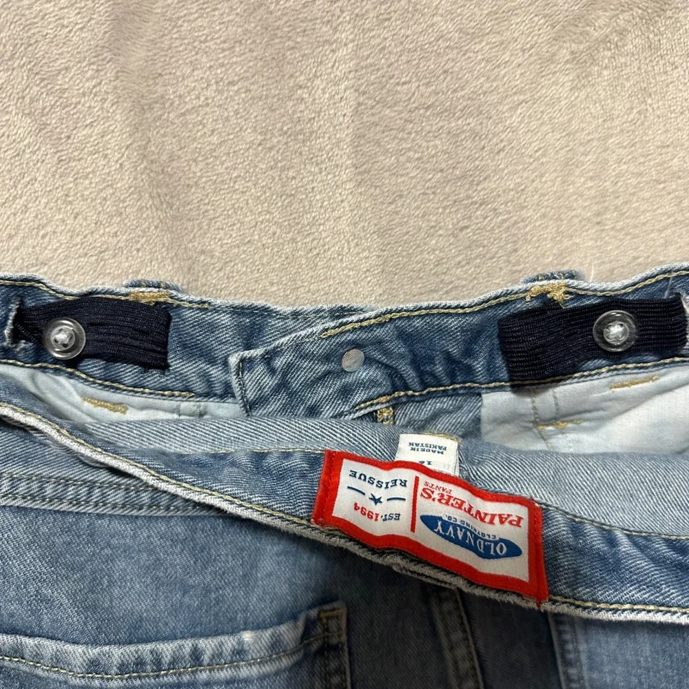 Old Navy Painters Pants Reissue Blue Jeans Boys Size 16 Straight Leg Carpenter